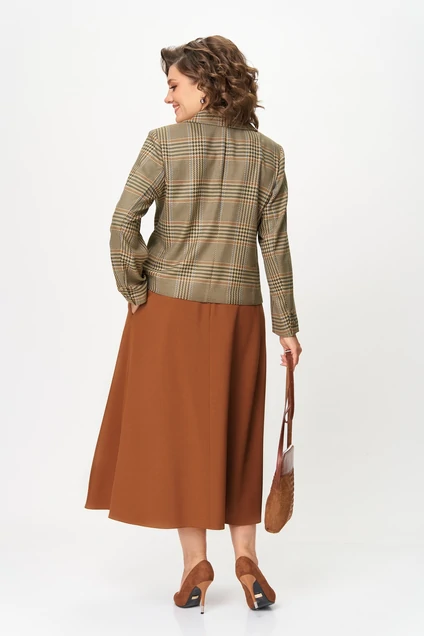 Костюм с юбкой 2417А бурбон AIRA style фото 2
