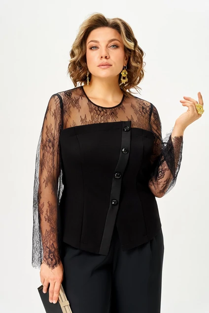 Костюм брючный 24268 черный AIRA style