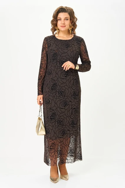 Платье 24430 горький шоколад AIRA style