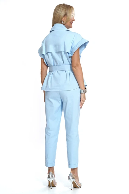 Костюм брючный 2541 голубой ALANI