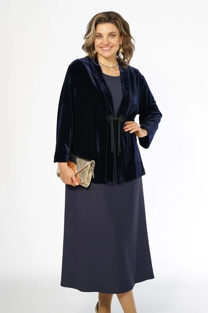 Костюм с платьем 2674 синий ALANI