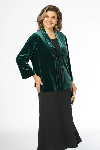 Костюм с платьем 2674 зеленый ALANI