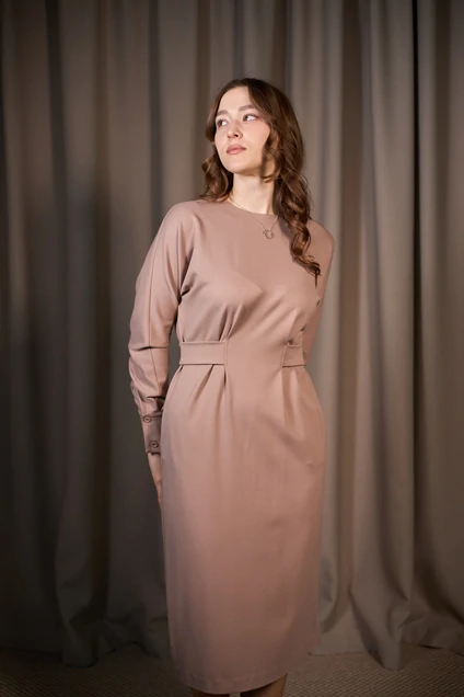 Платье 3008 бежевый ALIN