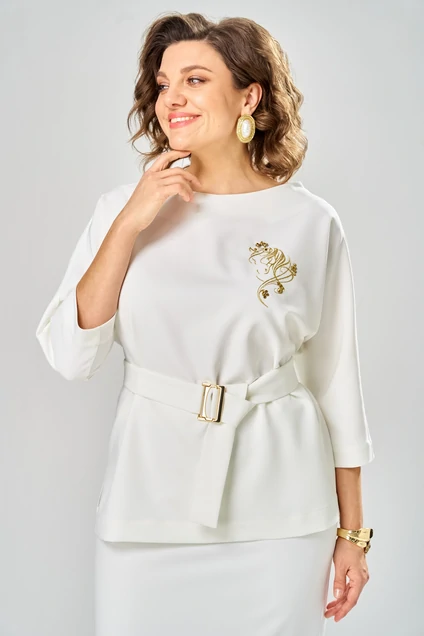 *Блузка 5049-25 молоко ANDINA CITY