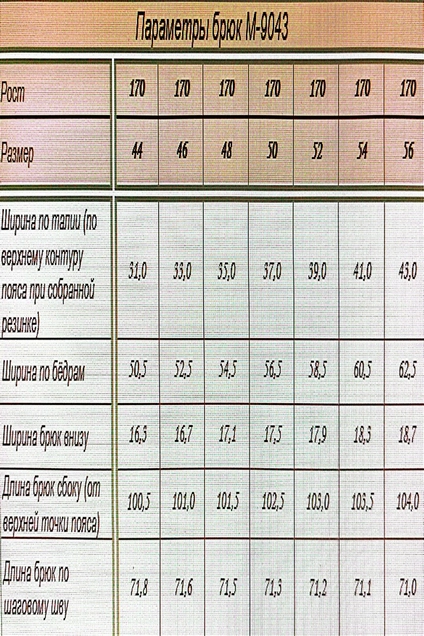 Брюки 9043 голубой ARISHA