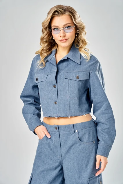 Костюм брючный 1005 голубой ARTELLA