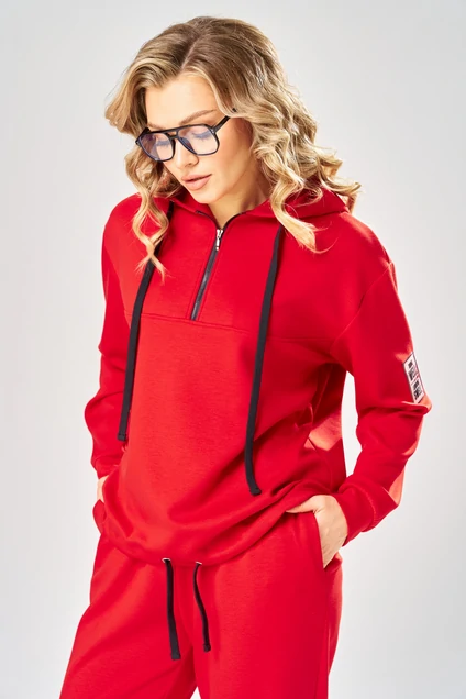 Костюм брючный 1006 красный ARTELLA