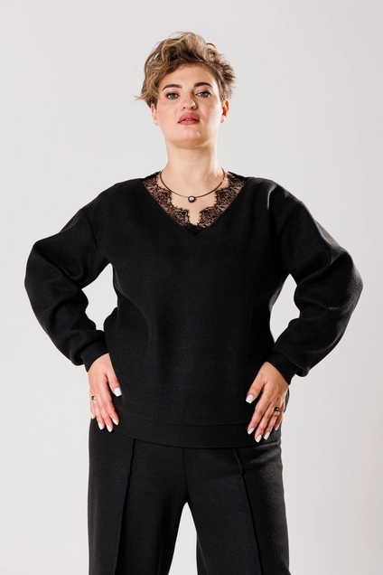 Джемпер 004 черный AVA fashion