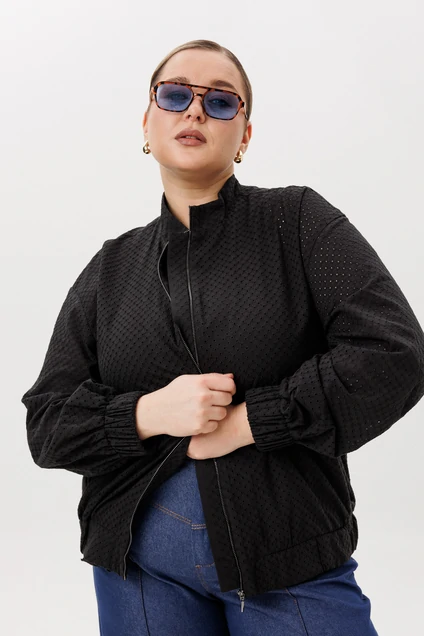 Бомбер 169 черный AVA fashion
