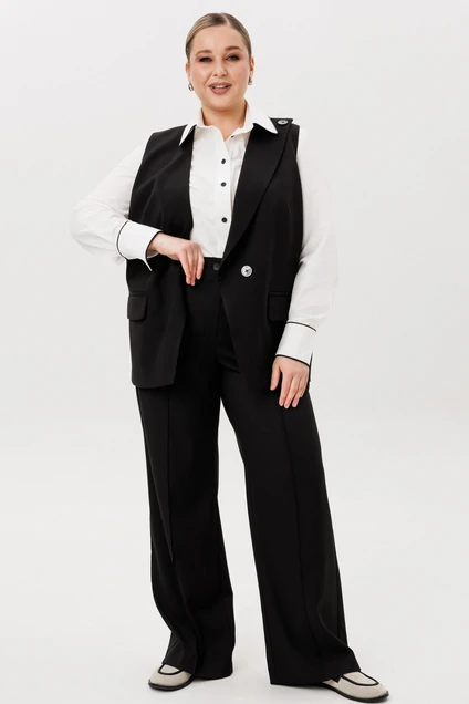 Костюм брючный 175 черный AVA fashion
