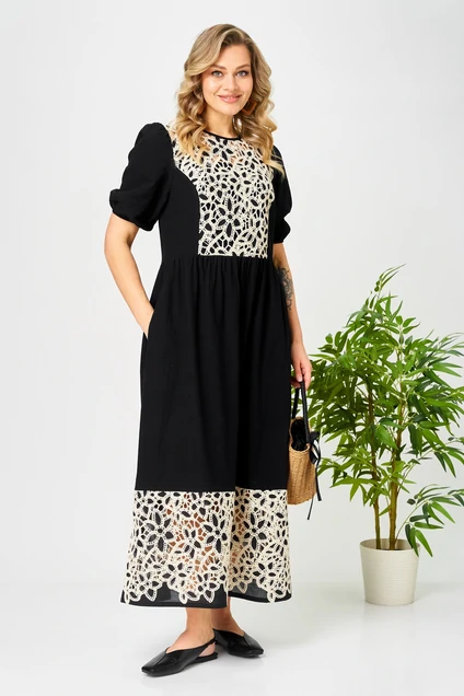 Платье 192 черный AVA fashion