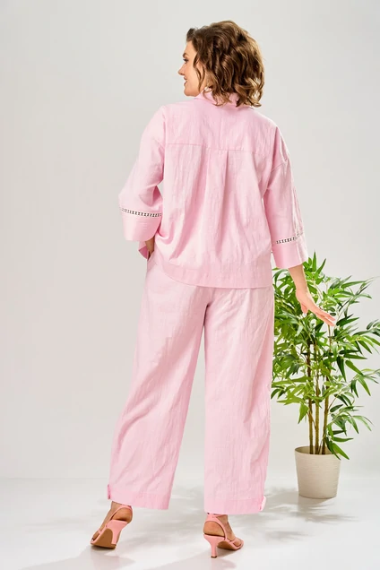Костюм брючный 201 розовый AVA fashion