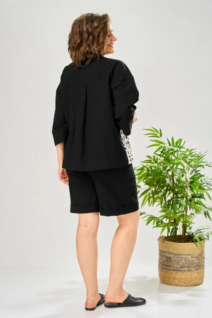 Костюм с шортами 203 черный AVA fashion