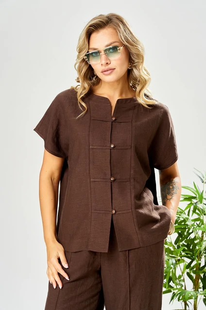 Костюм брючный 207 коричневый AVA fashion
