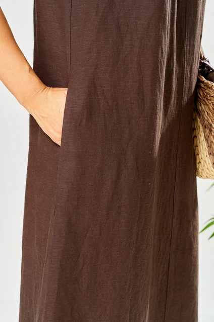 Платье 210 коричневый AVA fashion