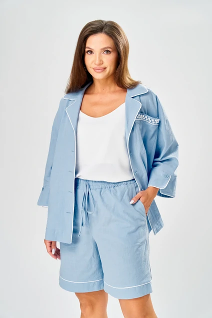 Костюм с шортами 218 голубой AVA fashion