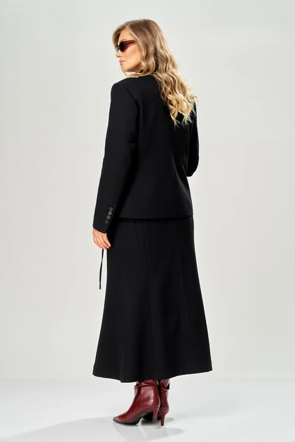 Костюм с юбкой 223 черный AVA fashion