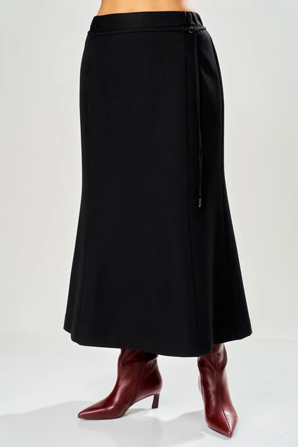 Костюм с юбкой 223 черный AVA fashion