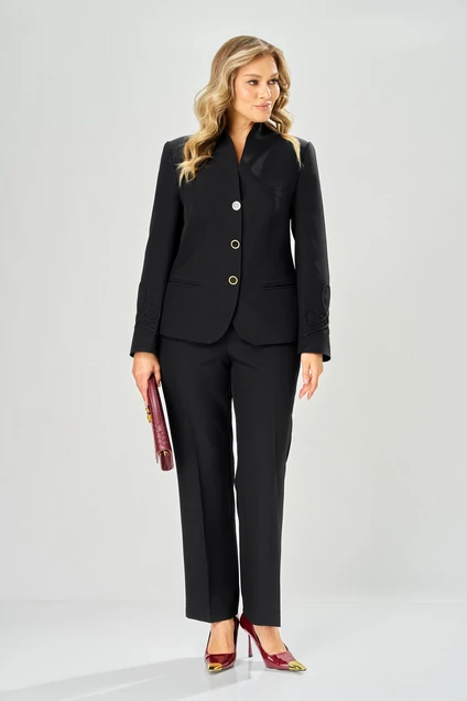 Костюм брючный 225 черный AVA fashion