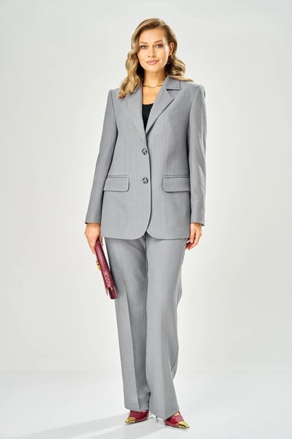 Костюм брючный 232 серый AVA fashion