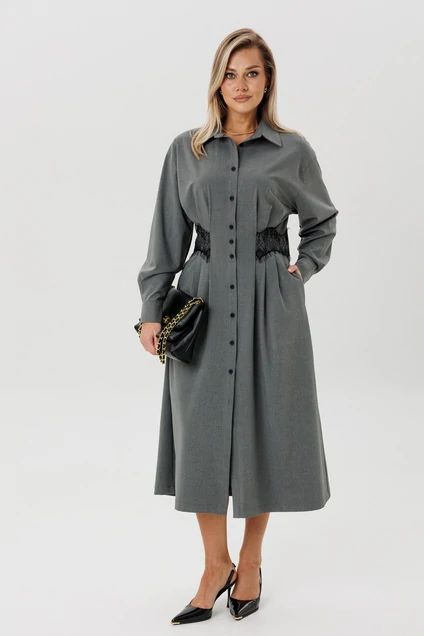 Платье 243 серый AVA fashion