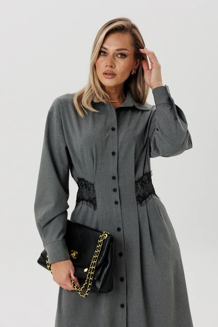 Платье 243 серый AVA fashion
