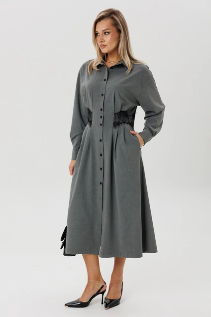 Платье 243 серый AVA fashion