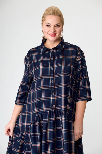 Платье 0102 синий AVENUEfashion