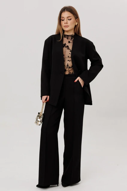 Костюм брючный 2051 черный Ambera style