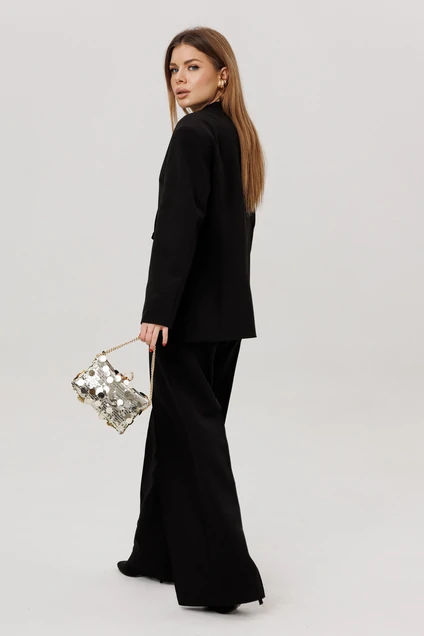 Костюм брючный 2051 черный Ambera style
