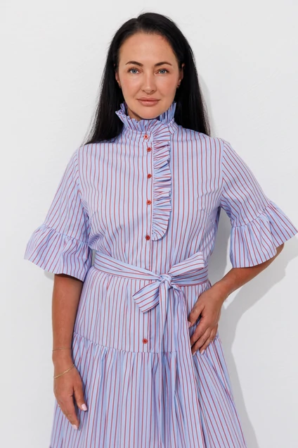 Платье 1152 голубой Ambera style