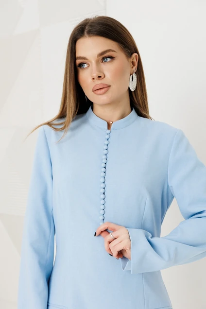 Платье 1139-1 голубой Ambera style