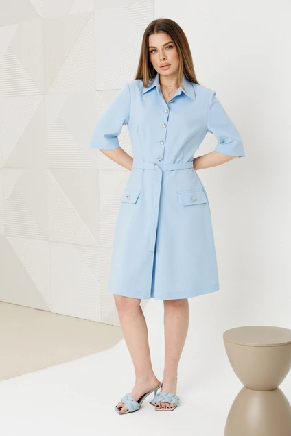 Платье 1140 голубой Ambera style