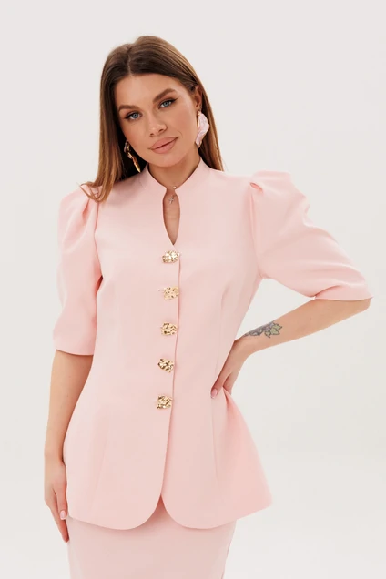 Костюм с юбкой 2155 пудра Ambera style