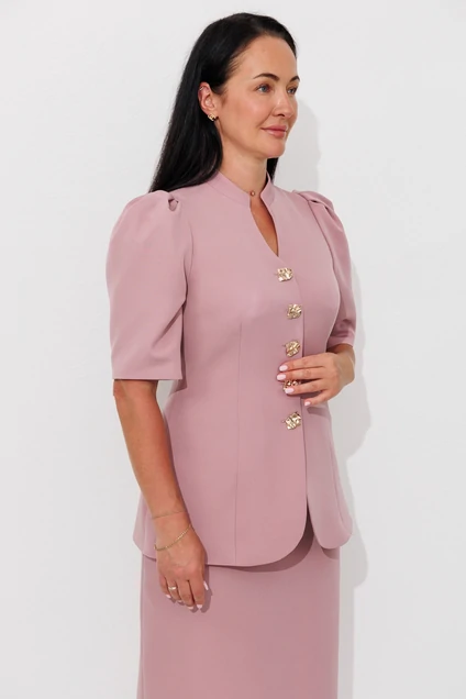 Костюм с юбкой 2155-1 пыльная роза Ambera style
