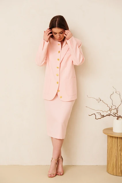Костюм с юбкой 2165 пудра Ambera style