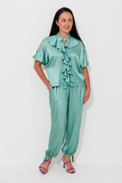 Костюм брючный 2171 изумруд Ambera style
