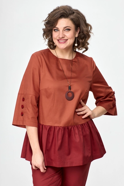 Костюм брючный 1094 терракот ANASTASIA MAK