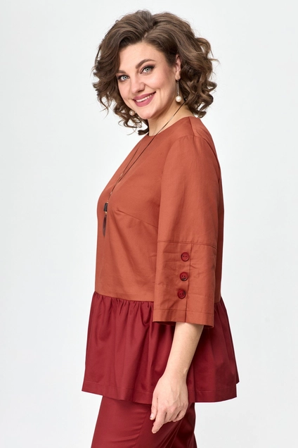 Костюм брючный 1094 терракот ANASTASIA MAK