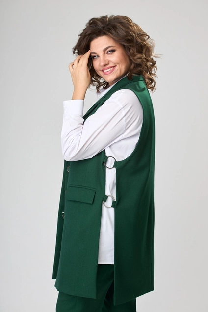 Костюм брючный 1153 зеленый ANASTASIA MAK
