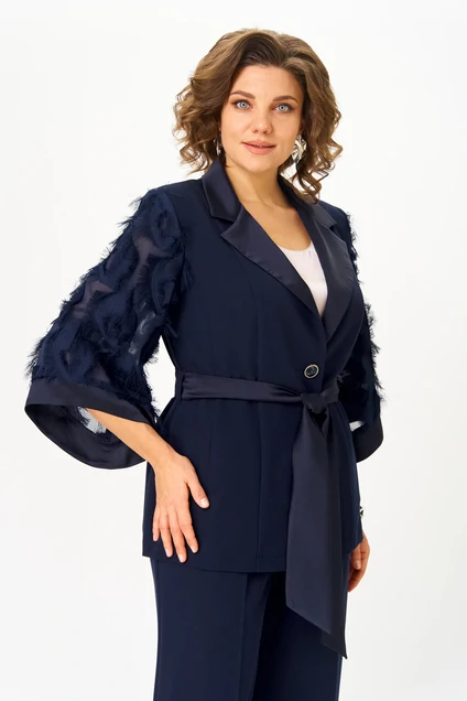 Костюм брючный 1307 синий ANASTASIA MAK