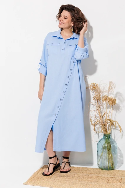 Платье 1330 голубой ANASTASIA MAK