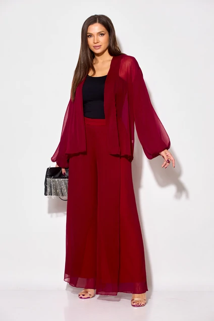 Костюм брючный 1063-1 бордовый Anastasia