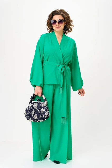 Костюм брючный 1063-1 нефрит Anastasia