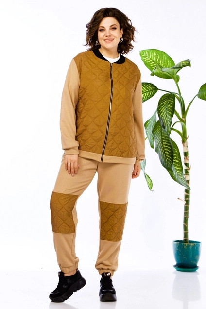 Костюм брючный 1137-1 карамельный Anastasia