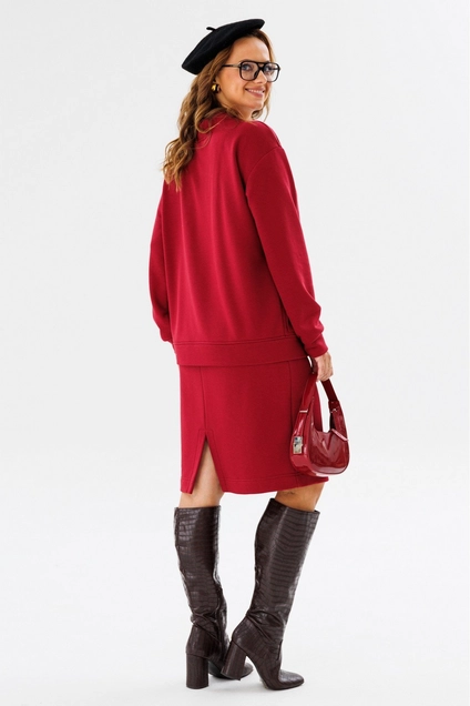 Костюм с юбкой 1195 бордо Anastasia