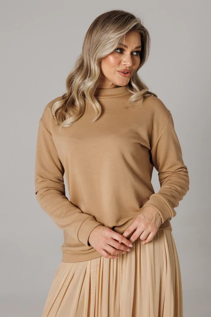 Костюм с юбкой 1295 карамельный Anastasia