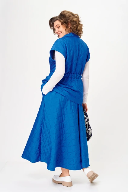 Костюм с юбкой 1325 индиго Anastasia