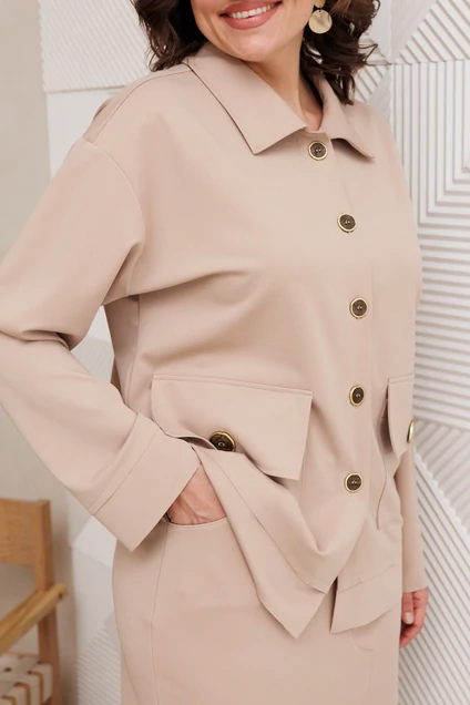 Костюм с юбкой 1336 латте Anastasia