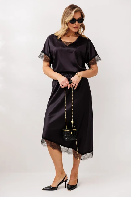 Костюм с юбкой 1352 черничный Anastasia
